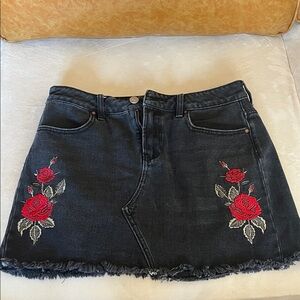 Kendall & Kylie Black Denim Skirt